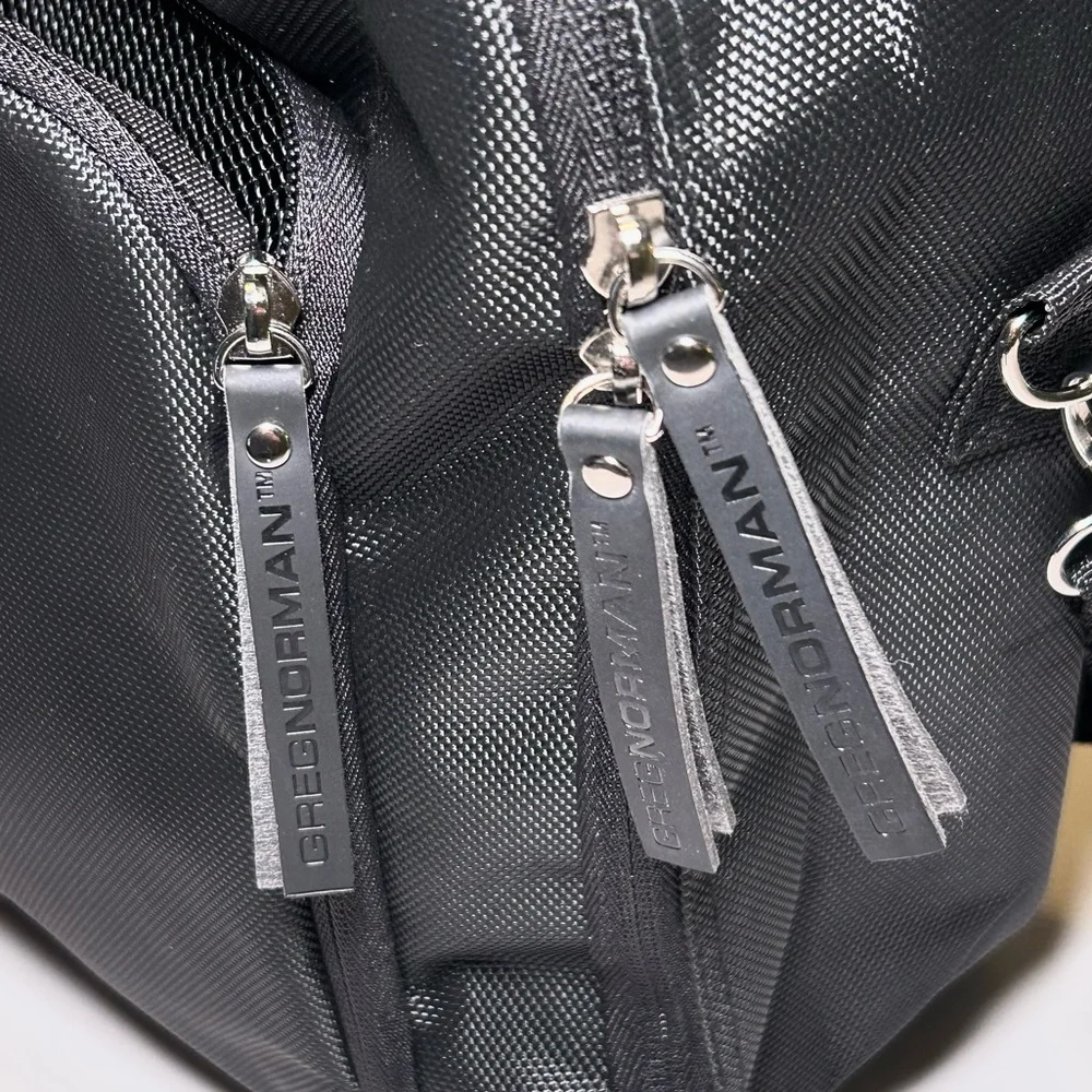 Greg Norman Collection Black Men's Travel Golf Shoe Bag with Shoulder Strap NEW